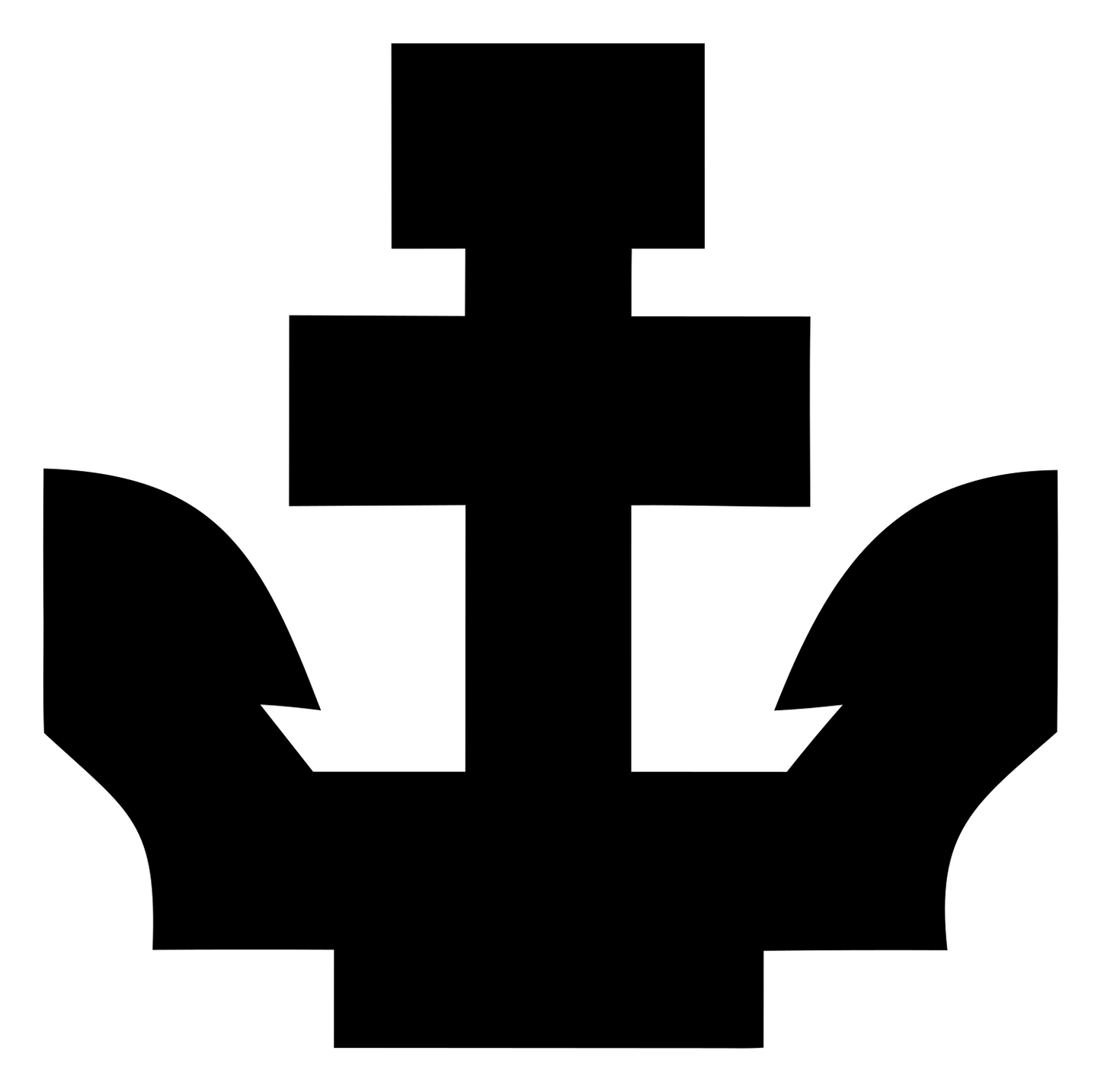 Chunky Anchor Wing Emblem #ffffff/#000000