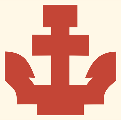 Chunky Anchor Wing Emblem #fff8e7/#c44536
