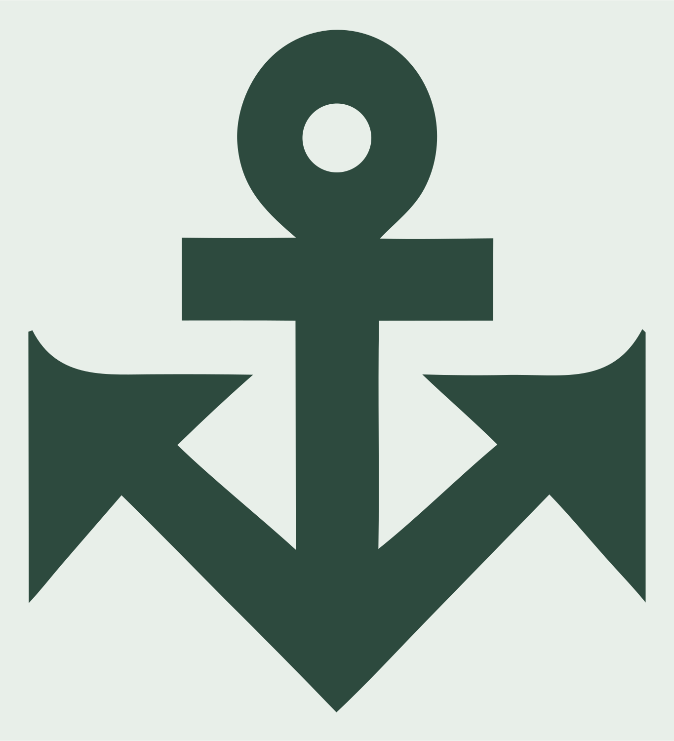 Blocky Anchor Zigzag Mark #e8efe9/#2d4a3e