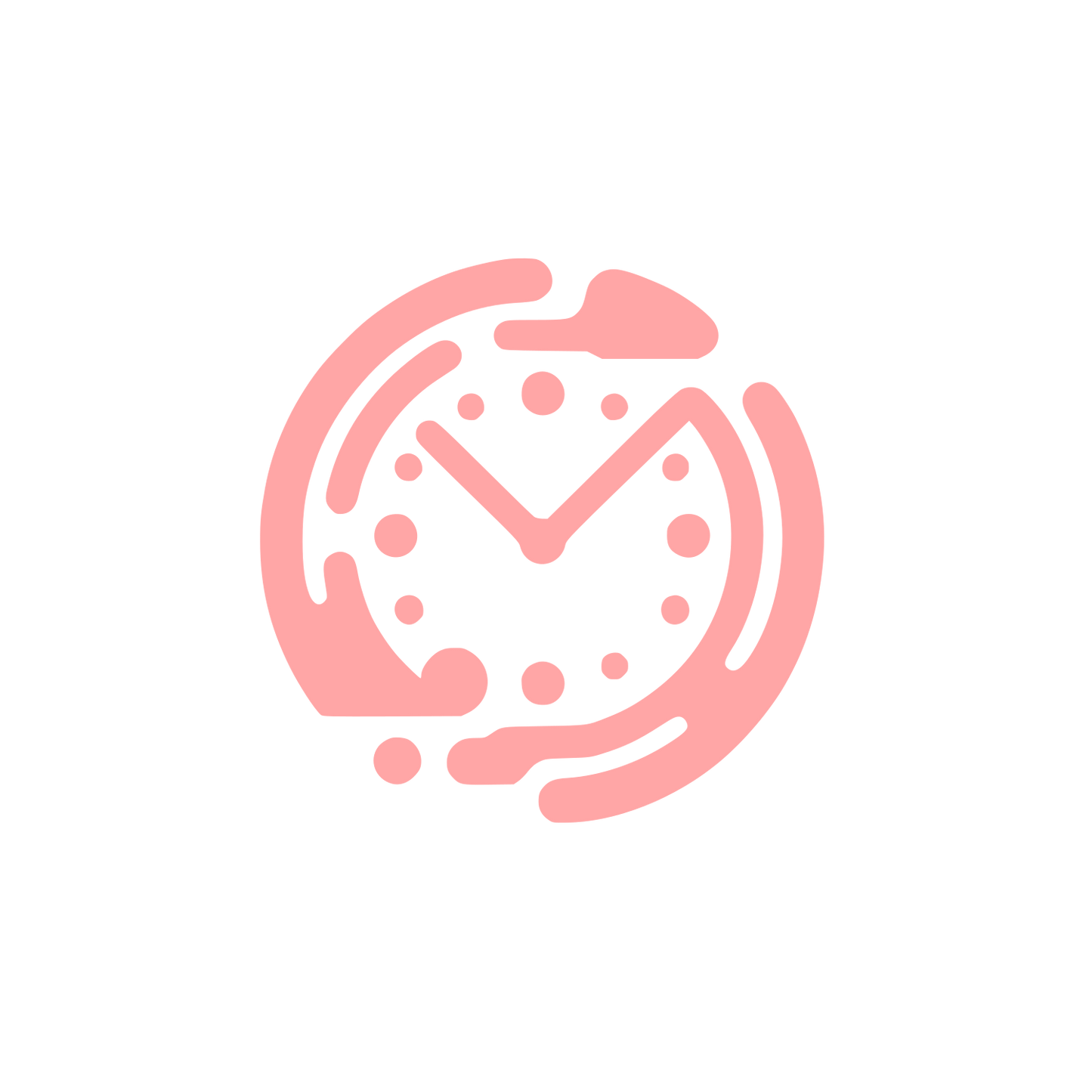 Abstract Clock Logo #ffa6a6