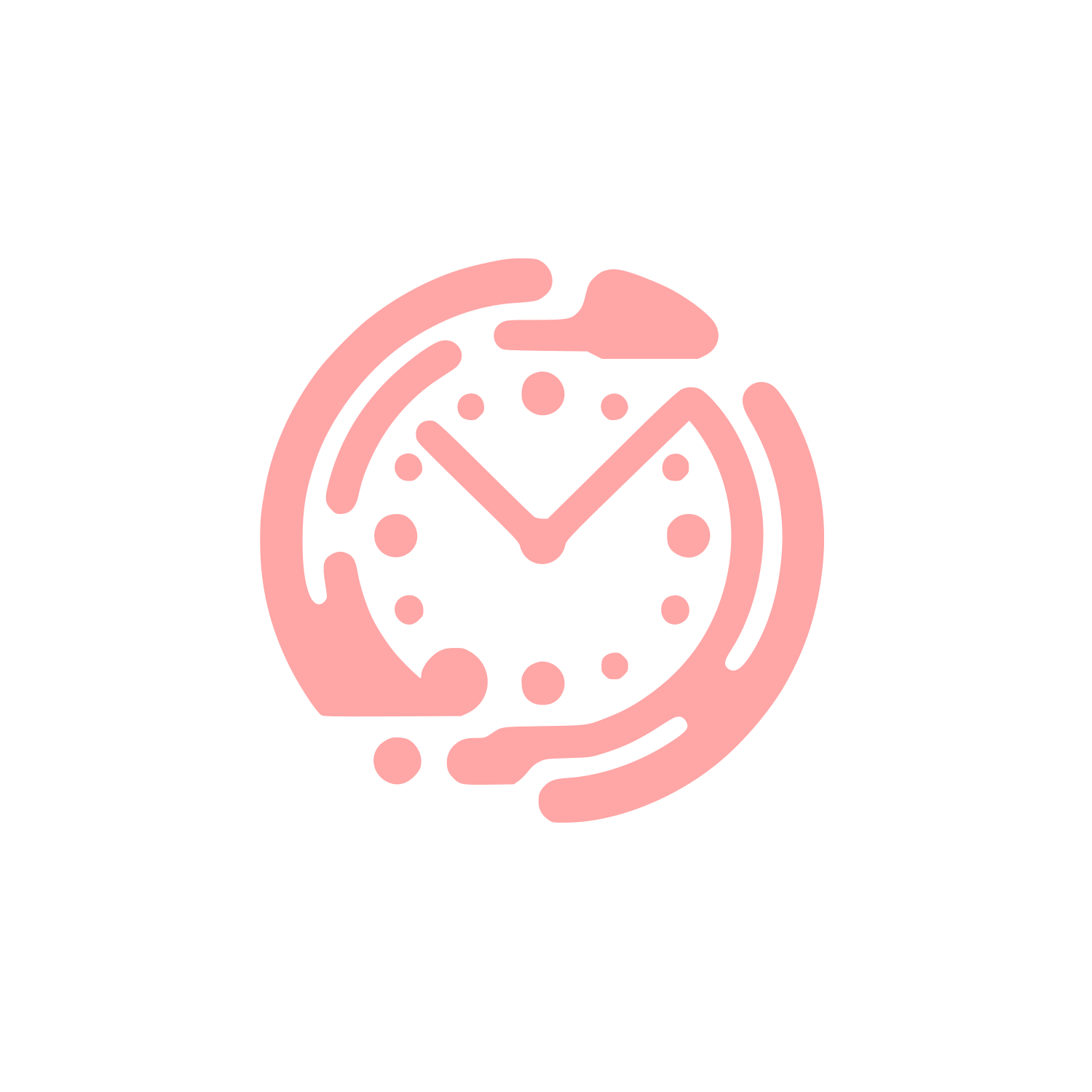 Abstract Clock Logo #ffa6a6