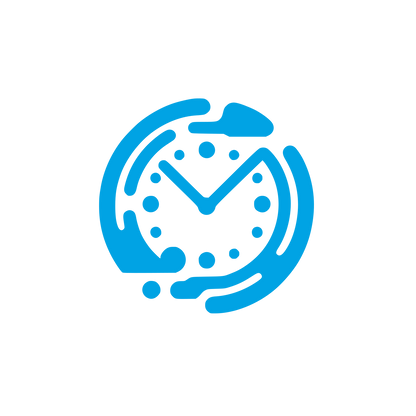Abstract Clock Logo #00a3e4