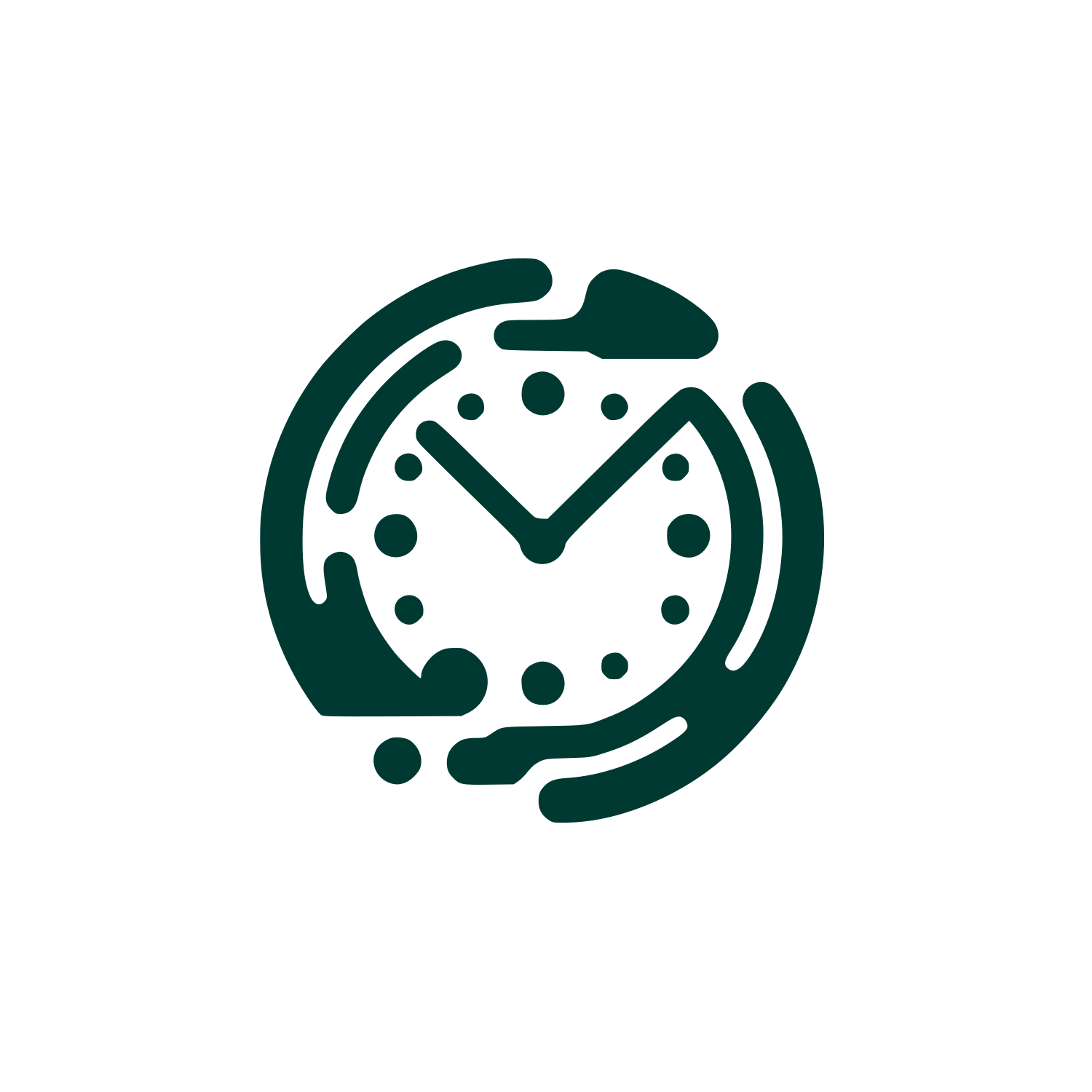 Abstract Clock Logo #003932