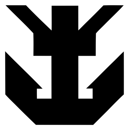 Chunky Anchor Crown Mark #ffffff/#000000