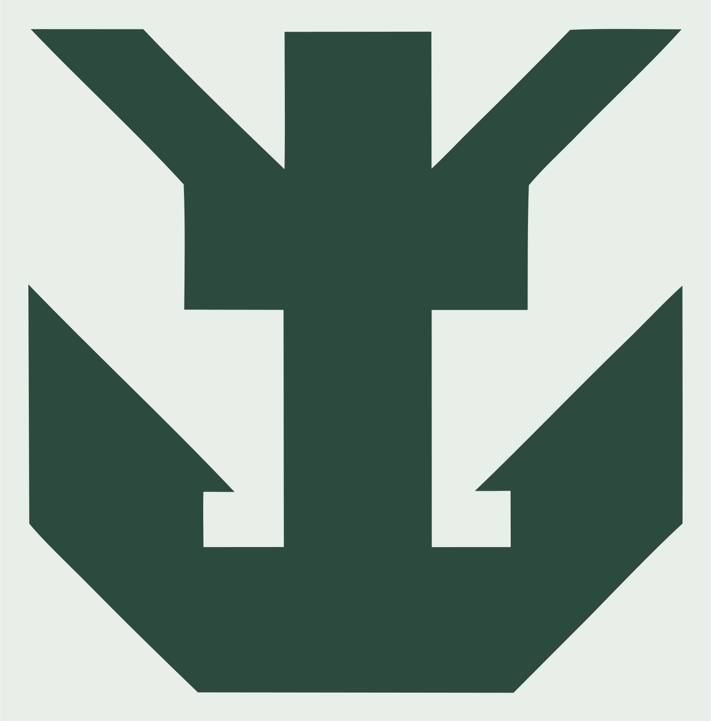 Chunky Anchor Crown Mark #e8efe9/#2d4a3e