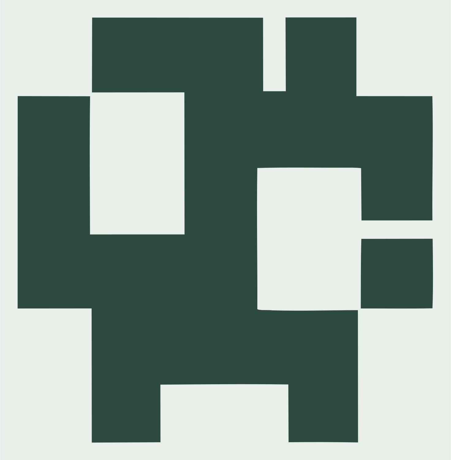 Blocky Anchor Pixel Mark #e8efe9/#2d4a3e