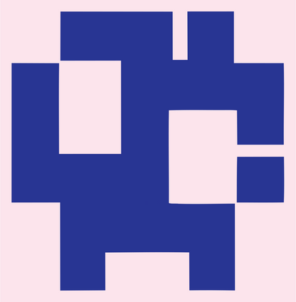 Blocky Anchor Pixel Mark #fce4ec/#283593
