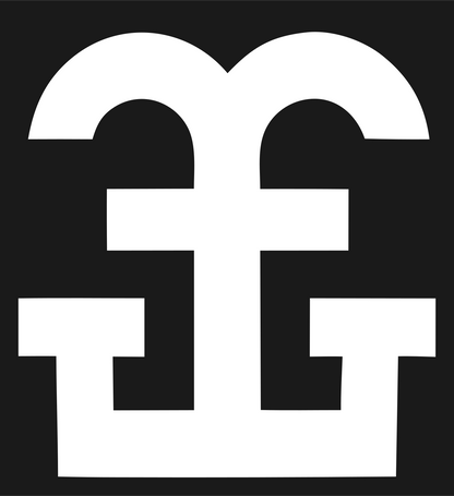 Blocky Anchor Cross Emblem #1a1a1a/#ffffff