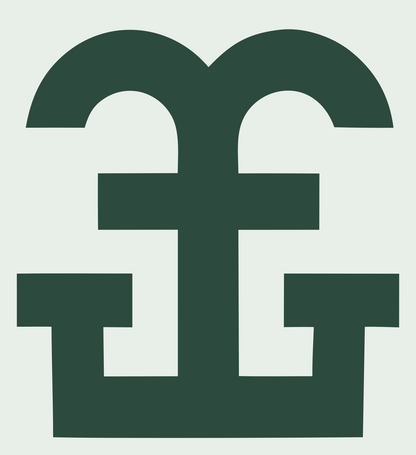 Blocky Anchor Cross Emblem #e8efe9/#2d4a3e