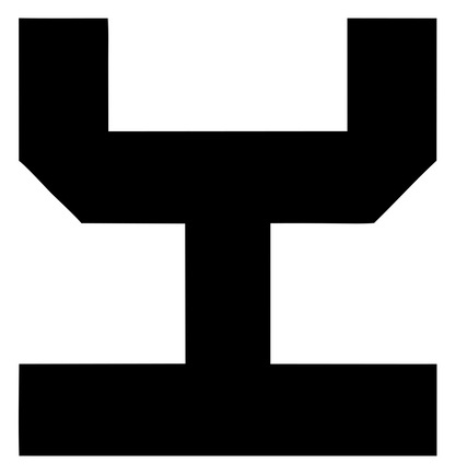 Blocky Anchor Flat Icon #ffffff/#000000