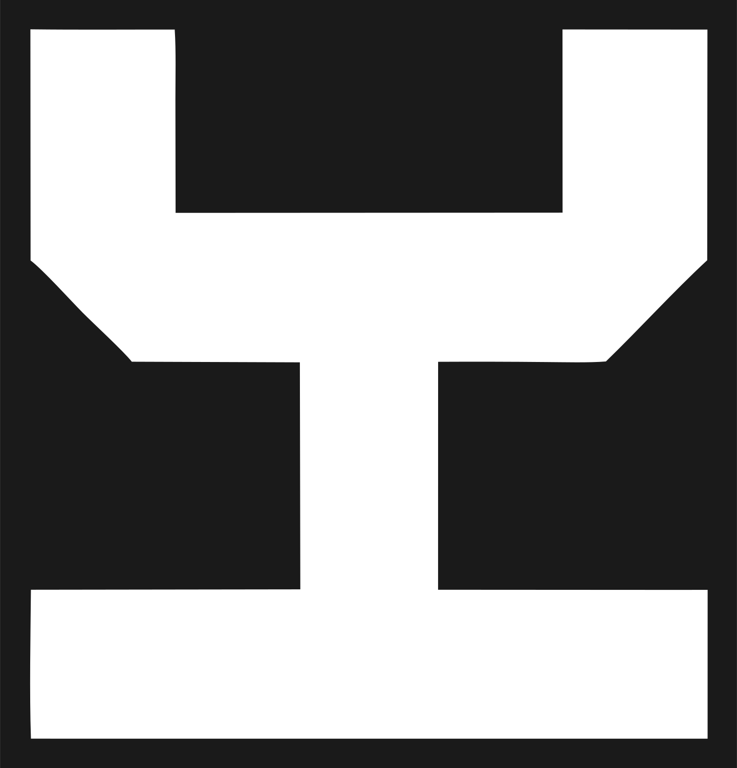 Blocky Anchor Flat Icon #1a1a1a/#ffffff