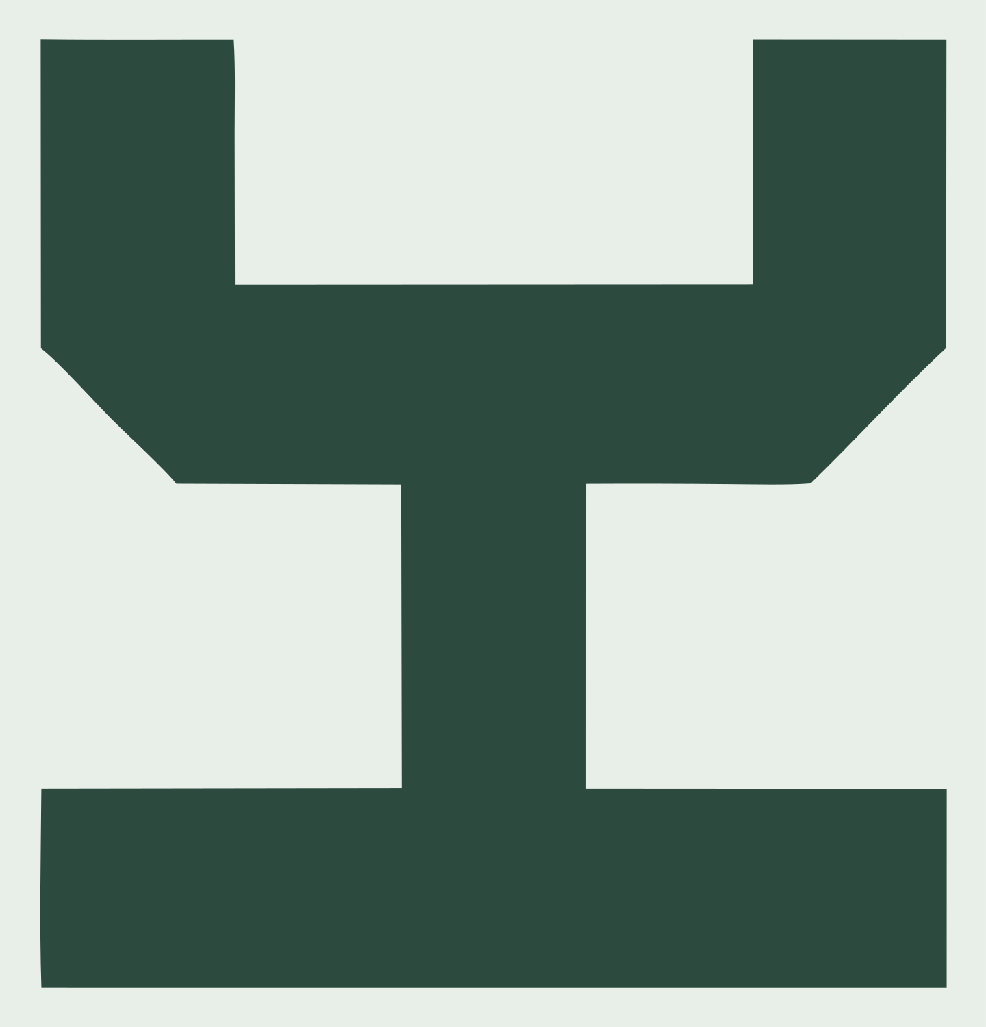 Blocky Anchor Flat Icon #e8efe9/#2d4a3e