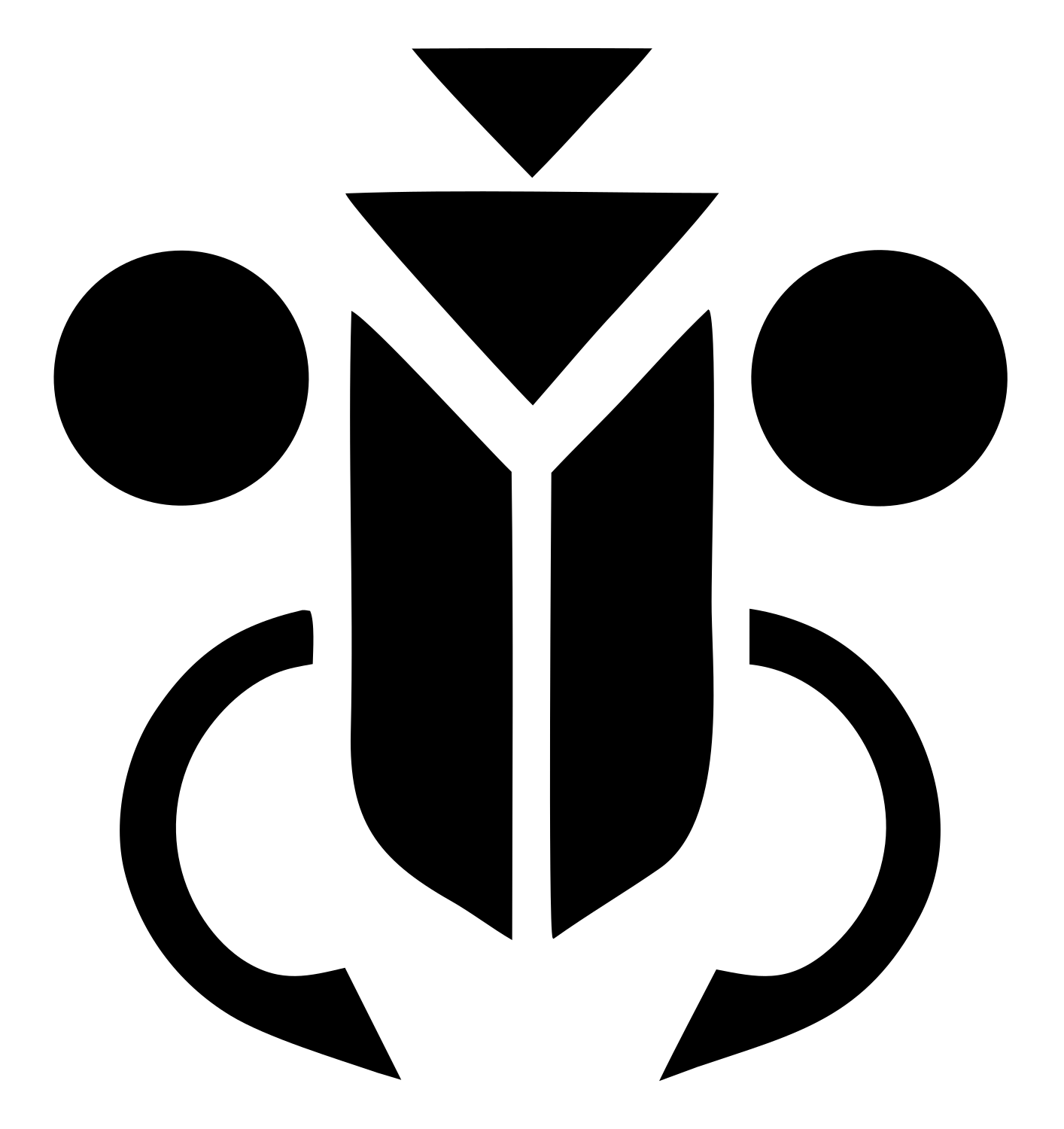 Geometric Beetle Symmetry Mark #ffffff/#000000