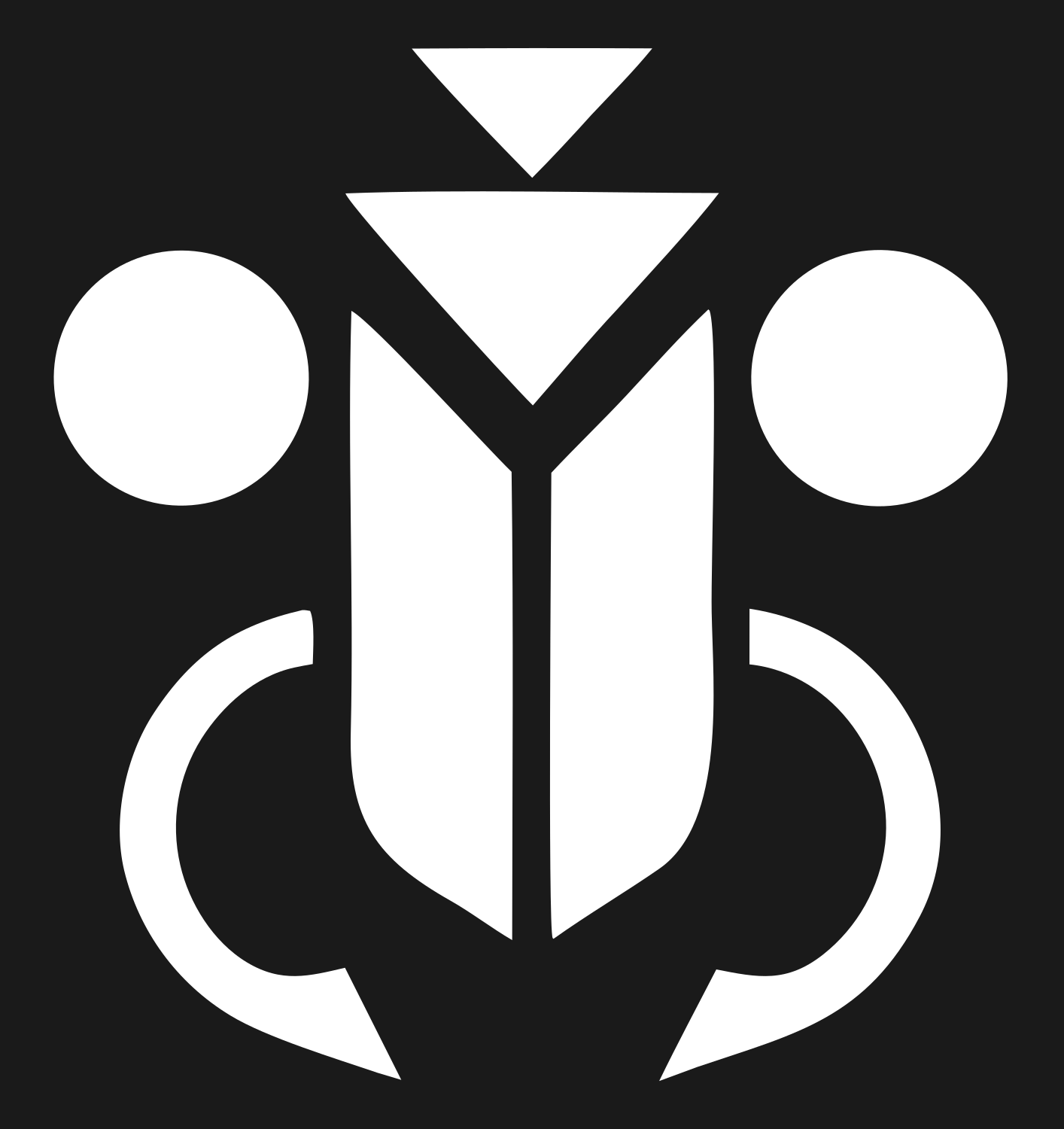 Geometric Beetle Symmetry Mark #1a1a1a/#ffffff