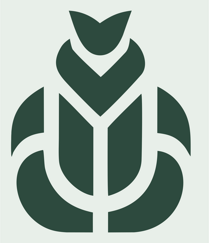 Bold Scarab Beetle Icon #e8efe9/#2d4a3e