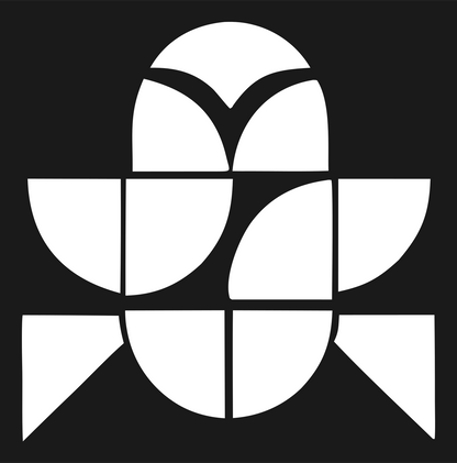 Geometric Scarab Beetle Crest #1a1a1a/#ffffff