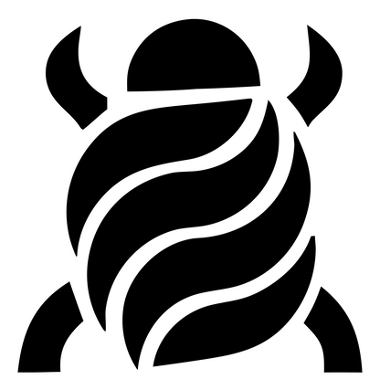Bold Beetle Shell Emblem #ffffff/#000000