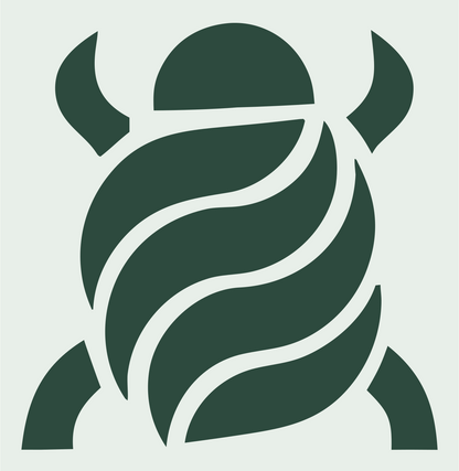 Bold Beetle Shell Emblem #e8efe9/#2d4a3e