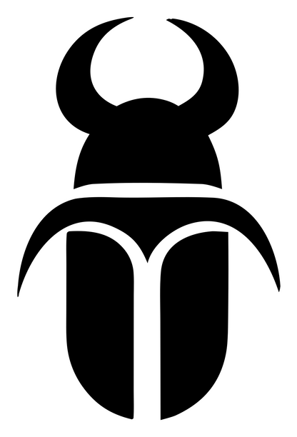 Silhouette Scarab Beetle Mark #ffffff/#000000