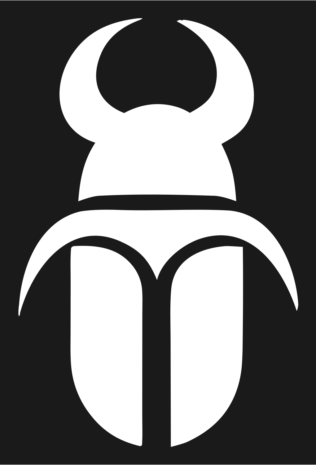 Silhouette Scarab Beetle Mark #1a1a1a/#ffffff