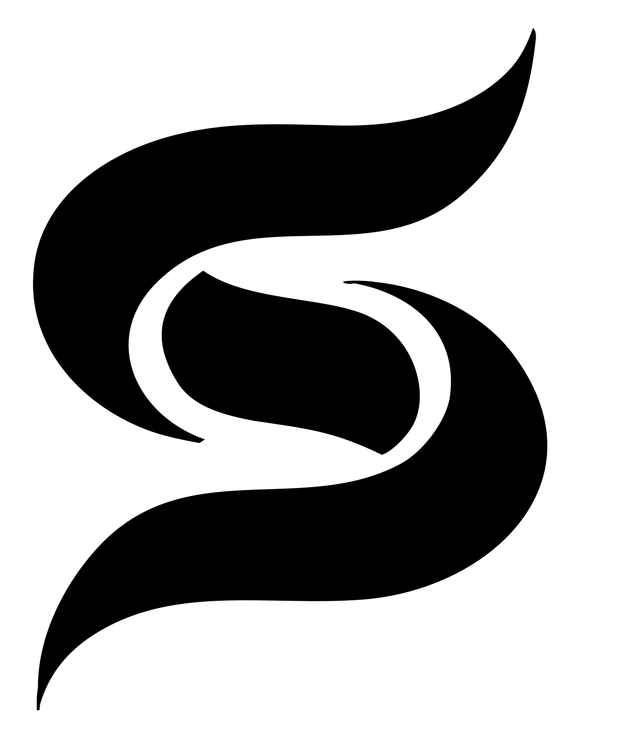 Stylized S Beetle Mark #ffffff/#000000