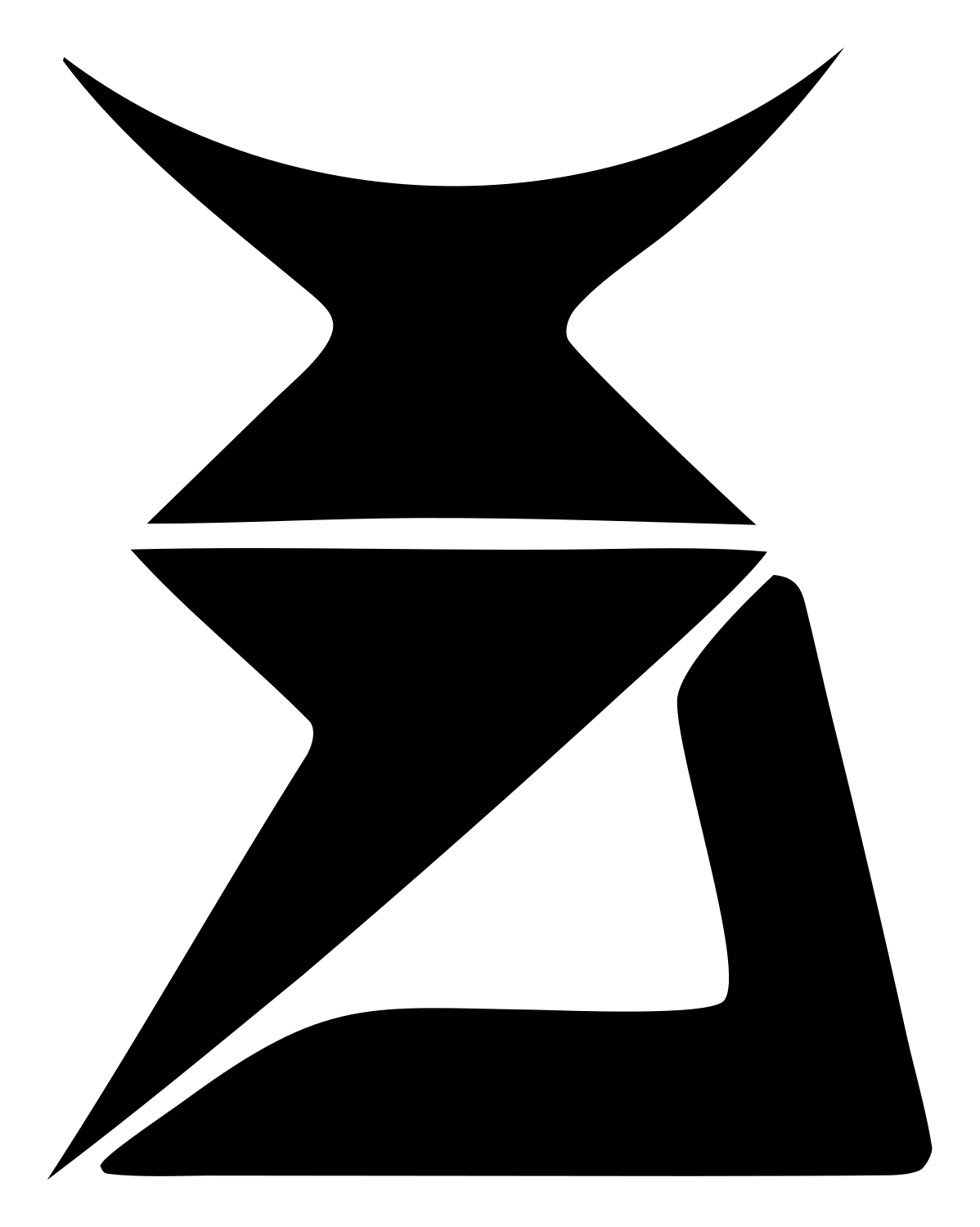 Abstract Beetle Silhouette Icon #ffffff/#000000