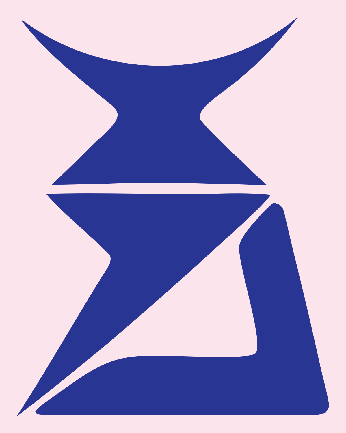 Abstract Beetle Silhouette Icon #fce4ec/#283593