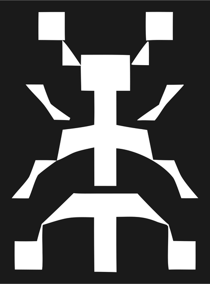 Blocky Beetle Pixel Mark #1a1a1a/#ffffff
