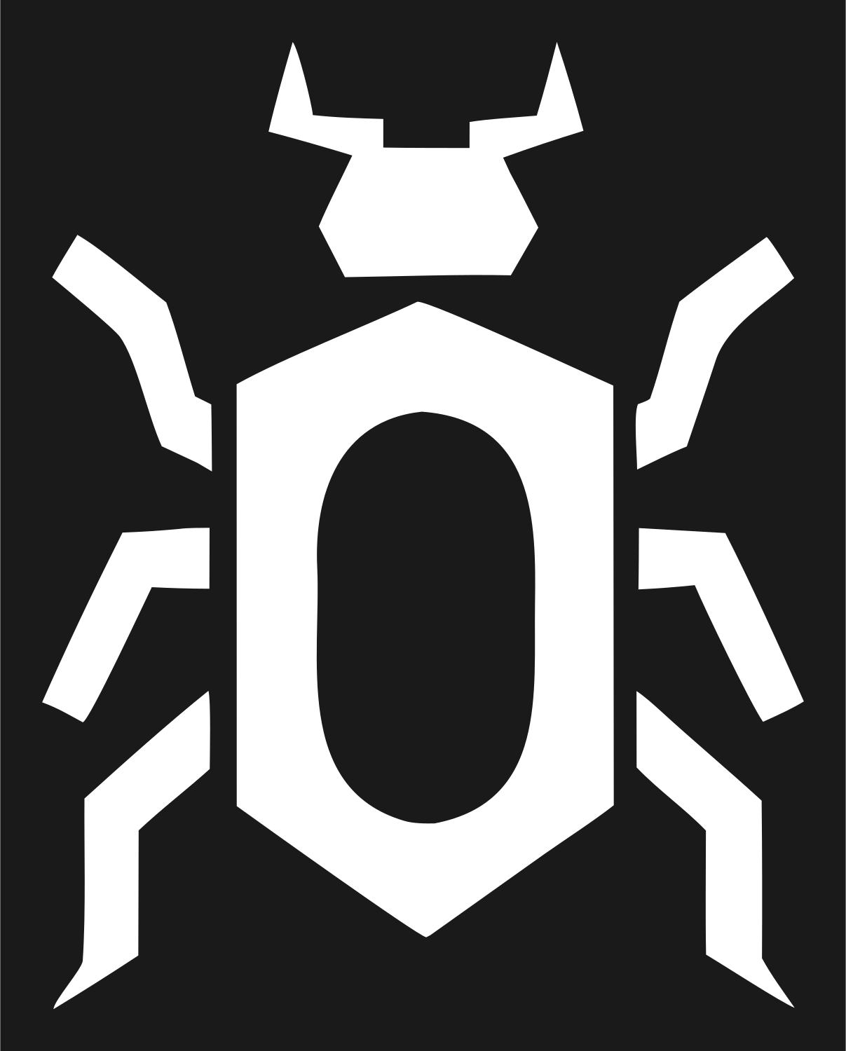 Heavy Beetle Six-Leg Icon #1a1a1a/#ffffff