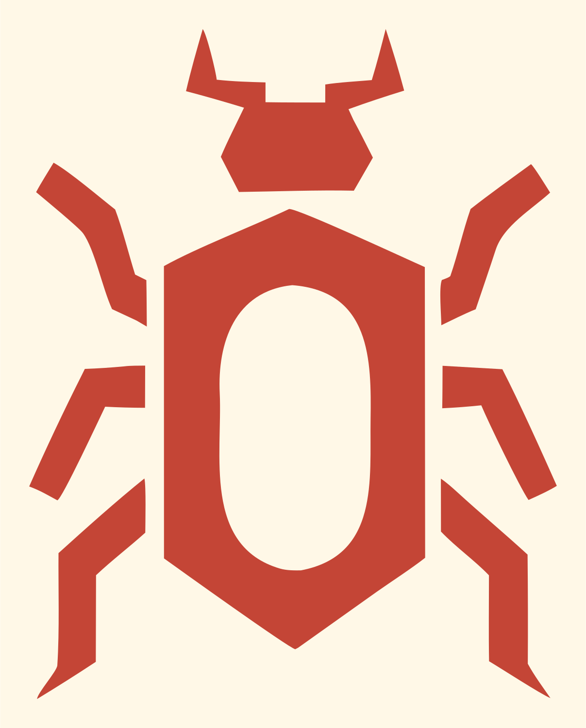 Heavy Beetle Six-Leg Icon #fff8e7/#c44536