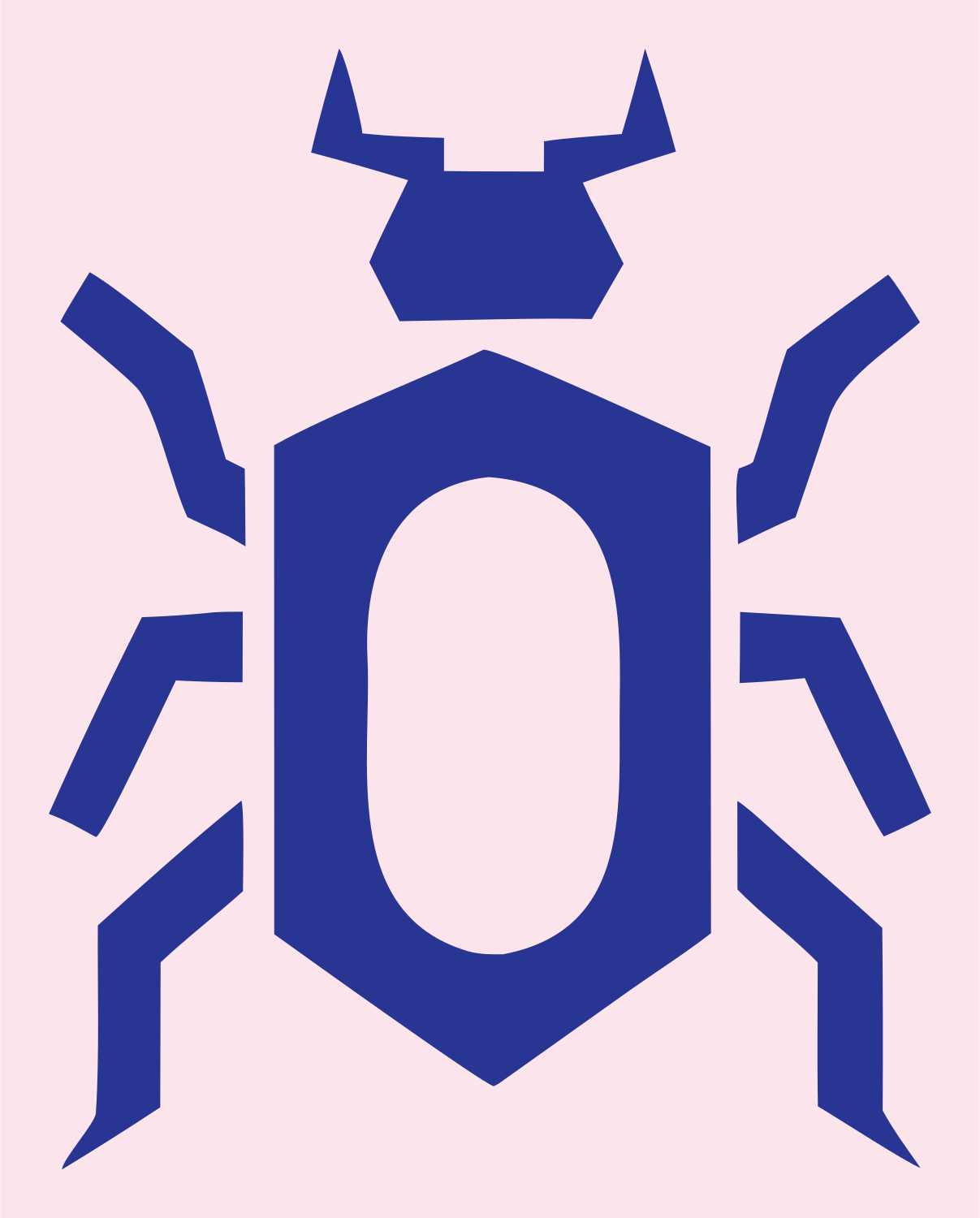 Heavy Beetle Six-Leg Icon #fce4ec/#283593
