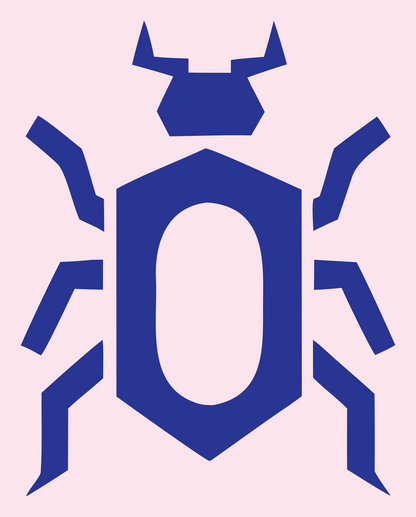 Heavy Beetle Six-Leg Icon #fce4ec/#283593