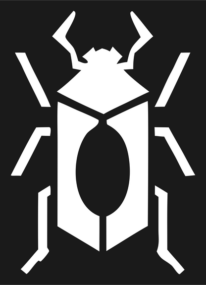 Heavy Beetle Negative Space Logo #1a1a1a/#ffffff