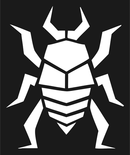 Heavy Cockroach Segmented Badge #1a1a1a/#ffffff