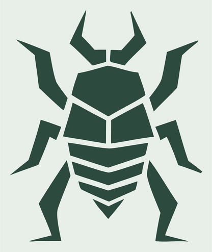 Heavy Cockroach Segmented Badge #e8efe9/#2d4a3e