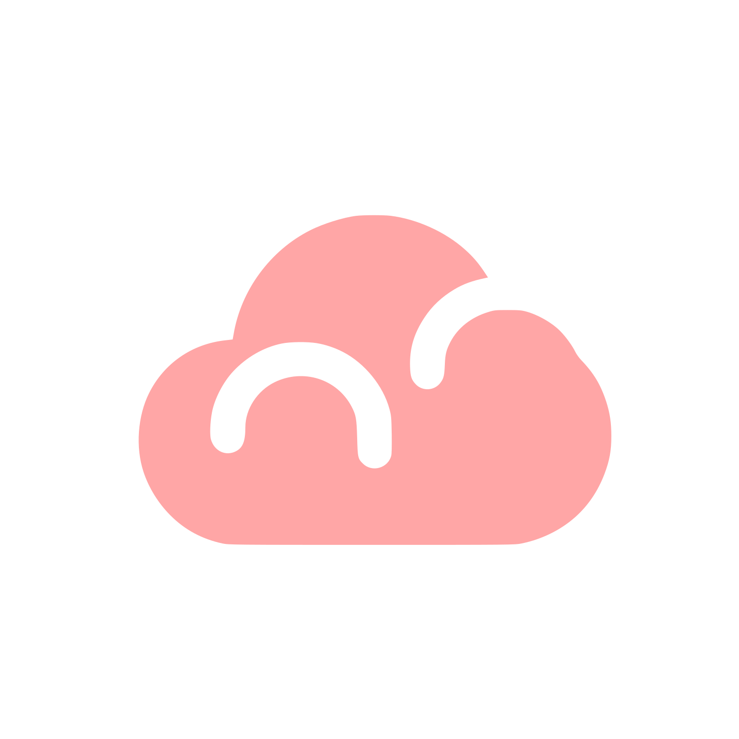 Cloud Logo Design #ffa6a6