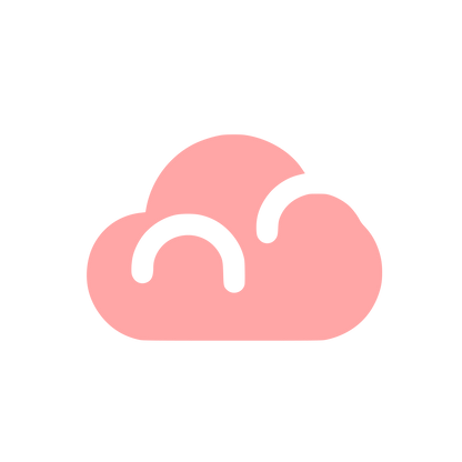 Cloud Logo Design #ffa6a6