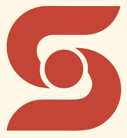 Bold S Padlock Mark #fff8e7/#c44536