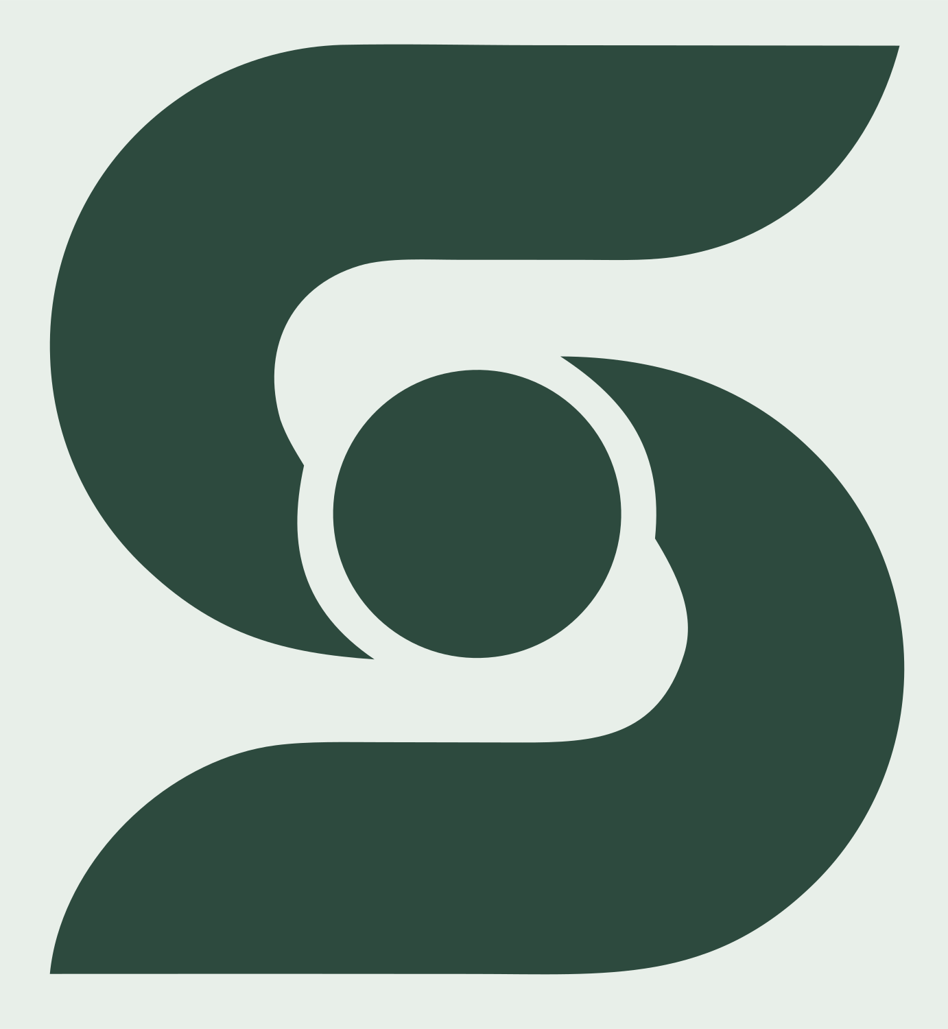 Bold S Padlock Mark #e8efe9/#2d4a3e