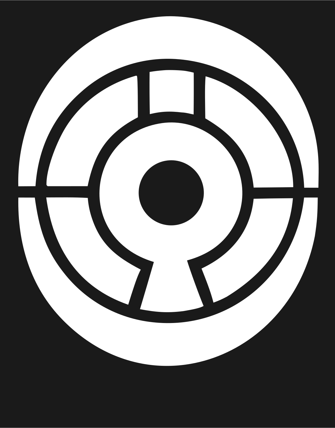 Bold Circular Shield Emblem #1a1a1a/#ffffff