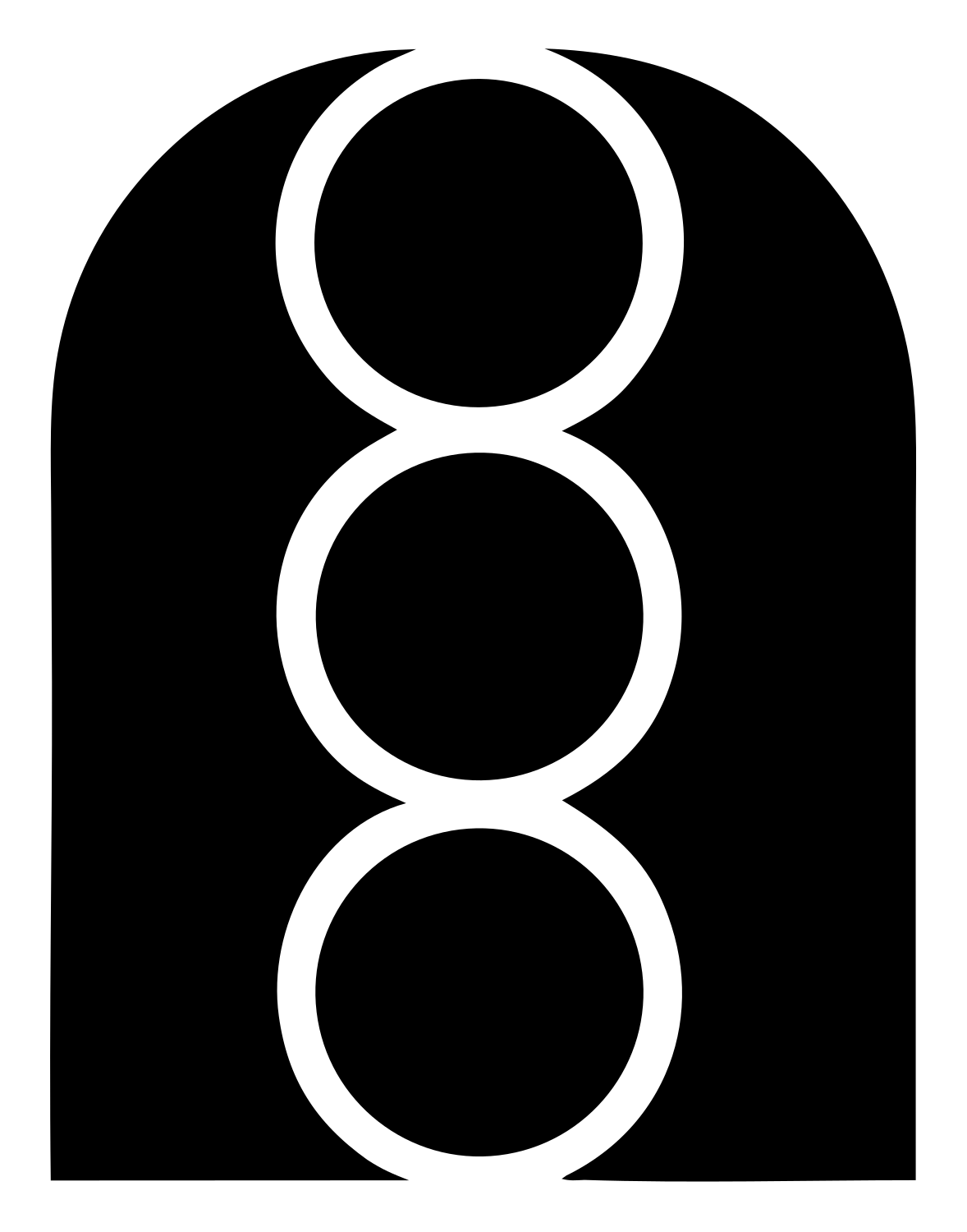 Geometric Padlock Arch Logo #ffffff/#000000