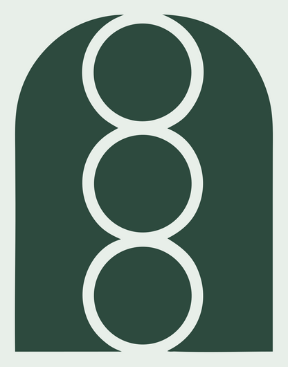 Geometric Padlock Arch Logo #e8efe9/#2d4a3e