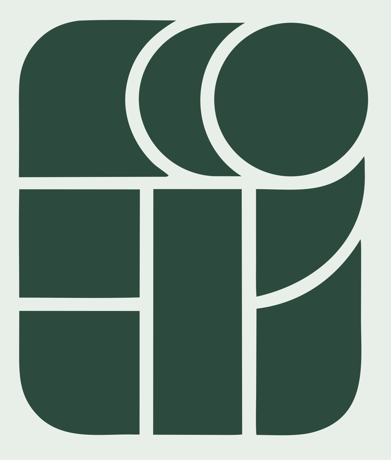Bold Grid Padlock Mark #e8efe9/#2d4a3e