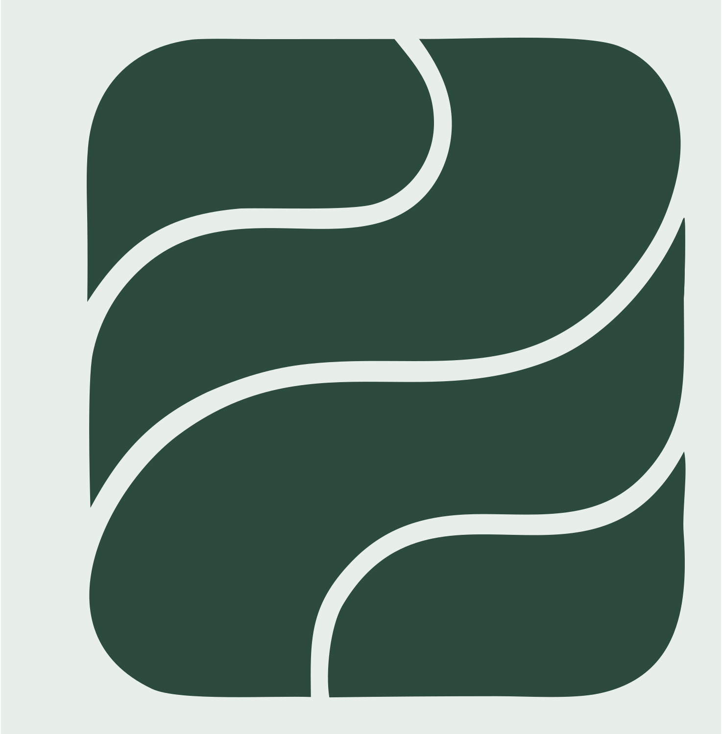Wave Stripe Padlock Icon #e8efe9/#2d4a3e