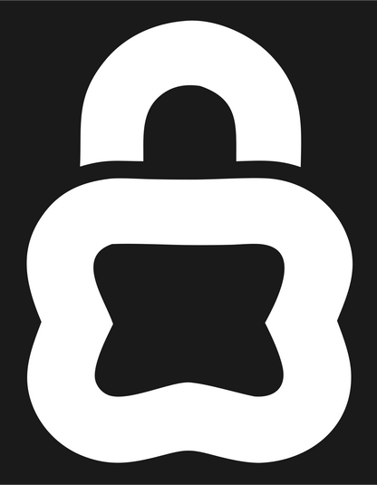 Monoline Padlock Security Mark #1a1a1a/#ffffff
