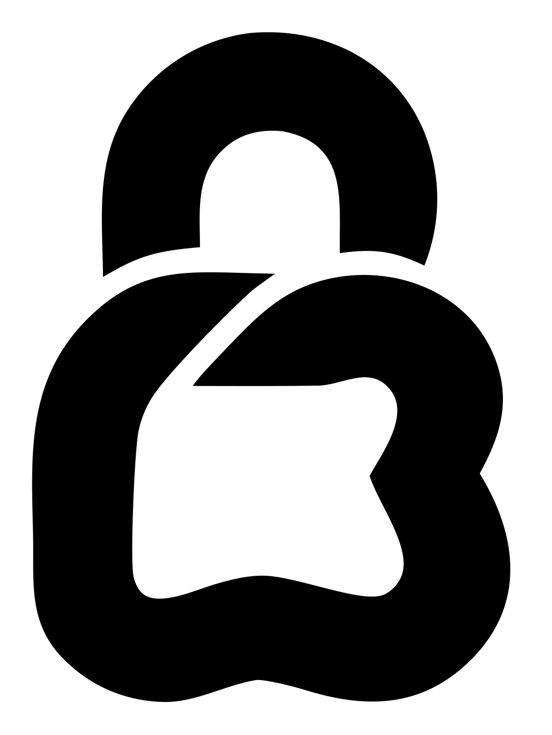 Bold Padlock Thumbs Up Logo #ffffff/#000000