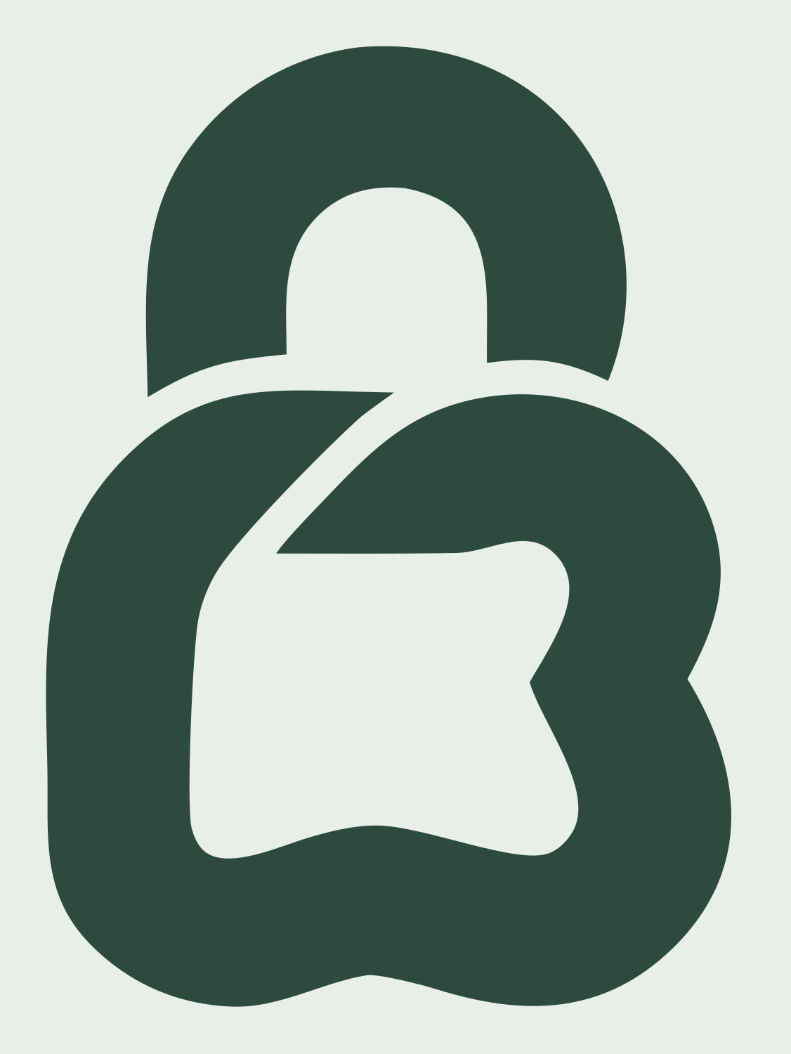 Bold Padlock Thumbs Up Logo #e8efe9/#2d4a3e