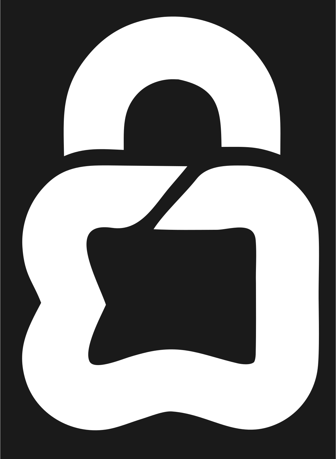 Open Padlock Star Logo #1a1a1a/#ffffff