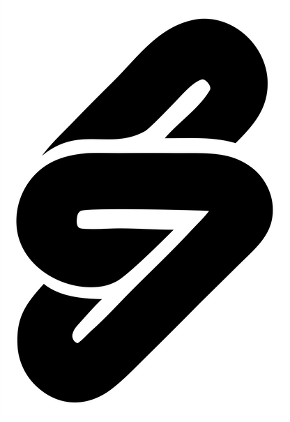 Monoline S-Shape Padlock Logo #ffffff/#000000