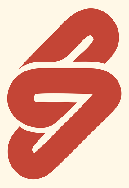 Monoline S-Shape Padlock Logo #fff8e7/#c44536